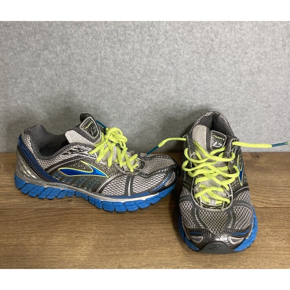 Brooks Trail Shoe Sz 9 Trance 12 Gray Blue White Neon Running Walking Outdoor